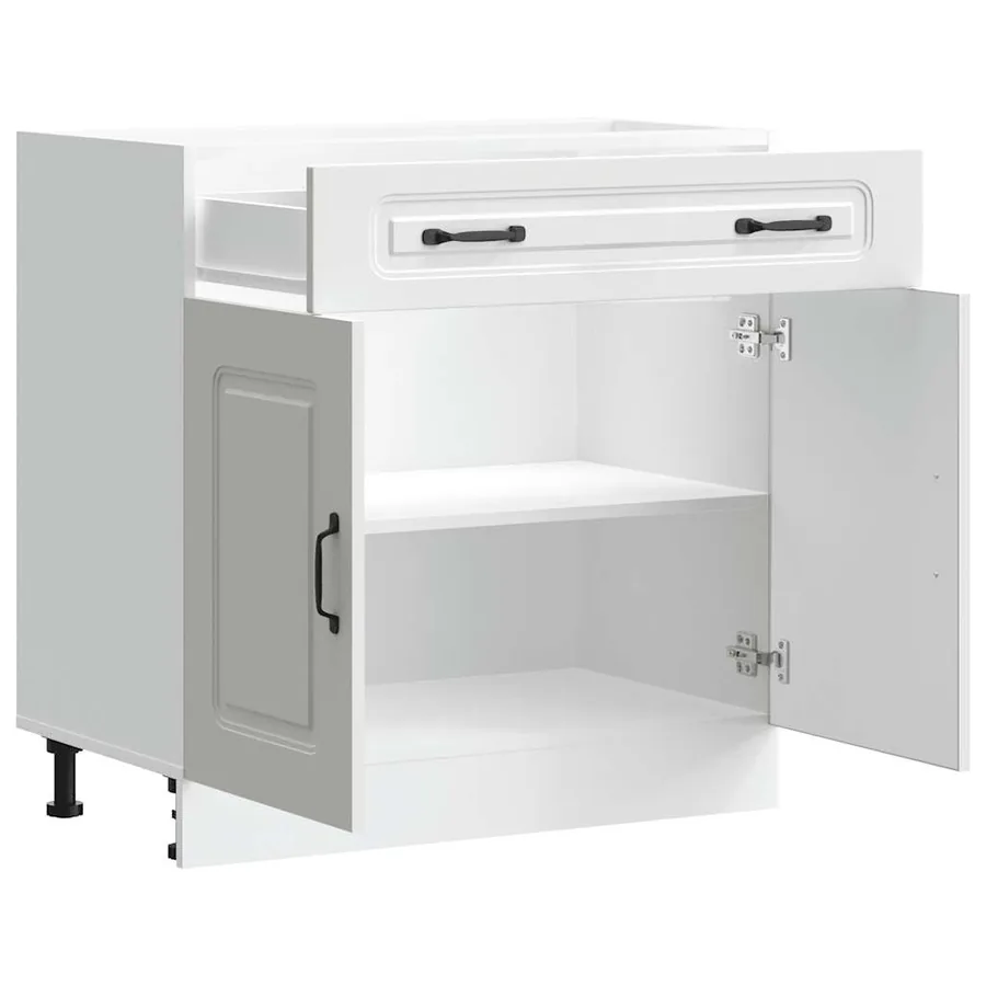 Armoire de cuisine Kalmar blanc bois d'ingénierie - 5