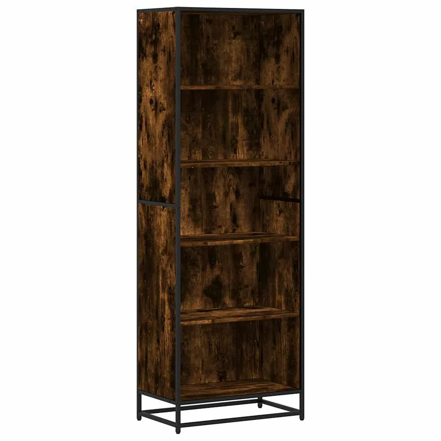 Bibliothèque chêne fumé 60x35x170,5 cm bois d'ingénierie - 2