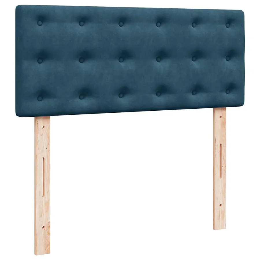 Cadre de lit ottoman avec matelas bleu foncé 120x200 cm velours - 9