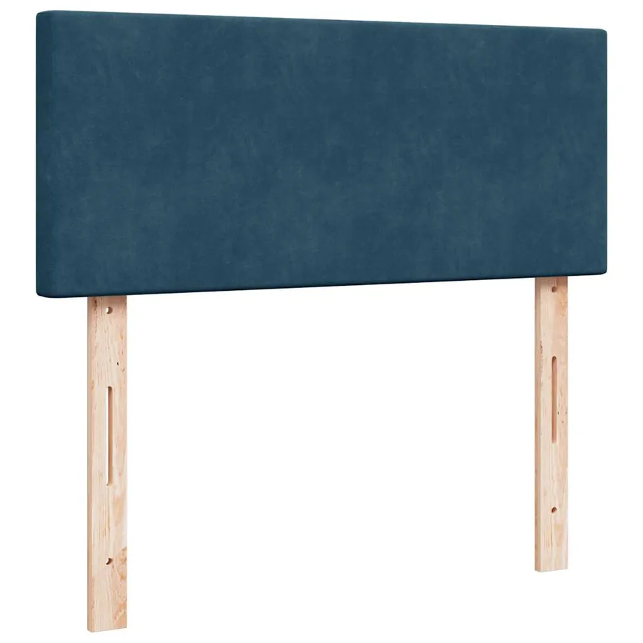 Cadre de lit ottoman avec matelas bleu foncé 120x200 cm velours - 11