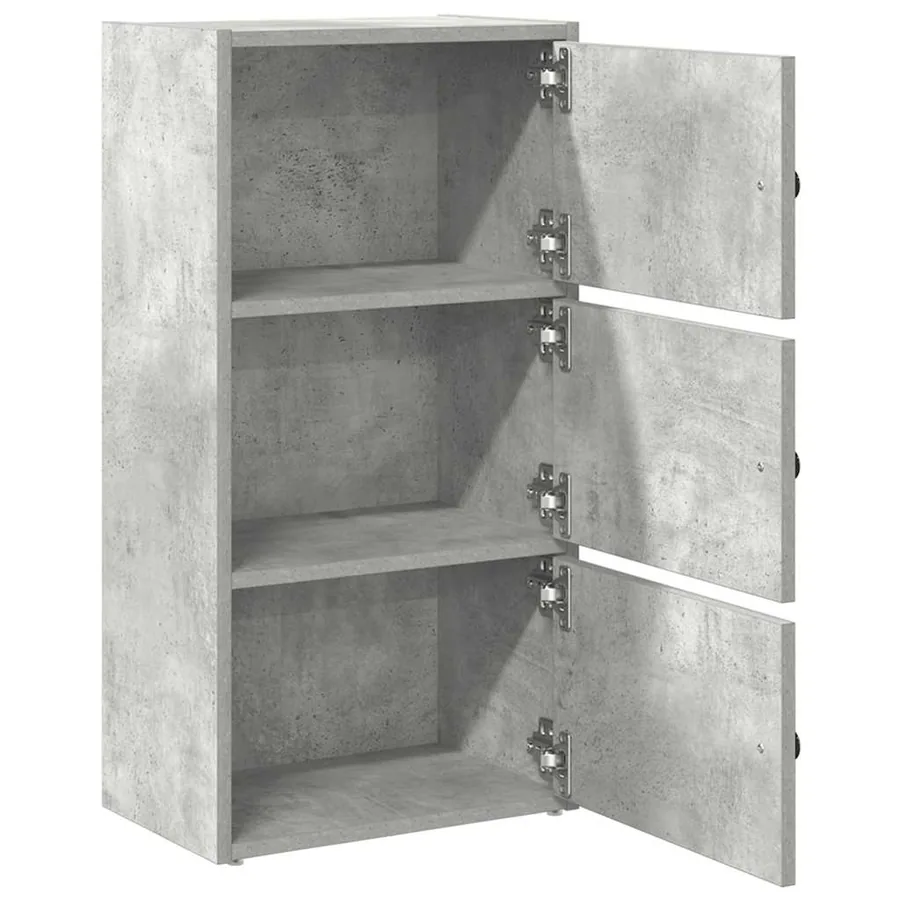 Bibliothèque gris béton 40x24x77 cm bois d'ingénierie - 5