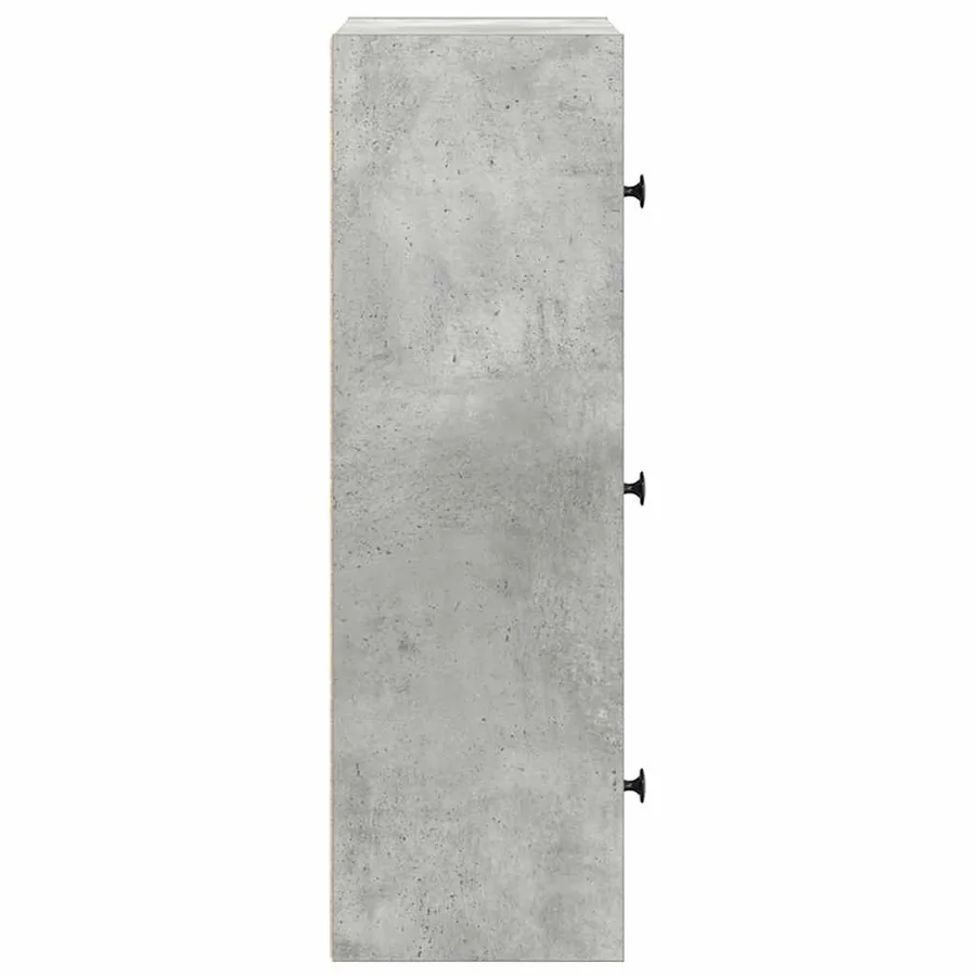 Bibliothèque gris béton 40x24x77 cm bois d'ingénierie - 6