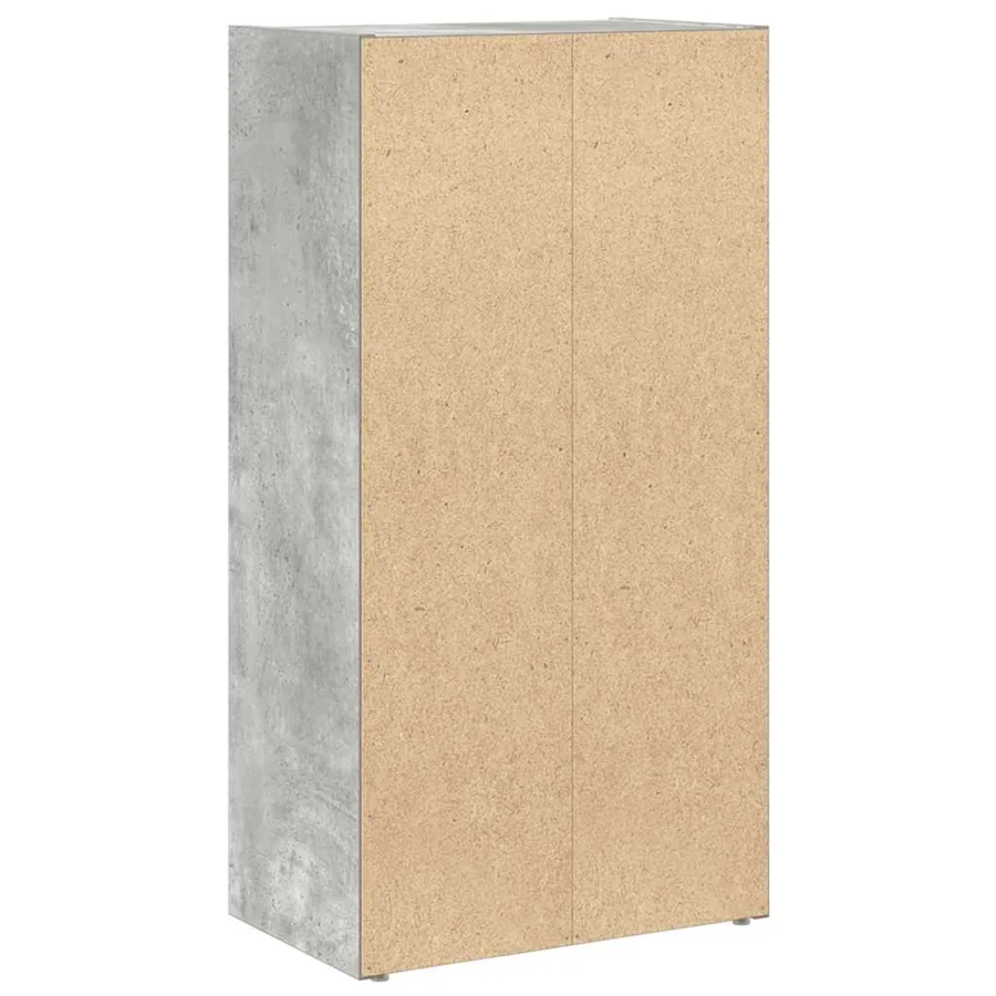 Bibliothèque gris béton 40x24x77 cm bois d'ingénierie - 7