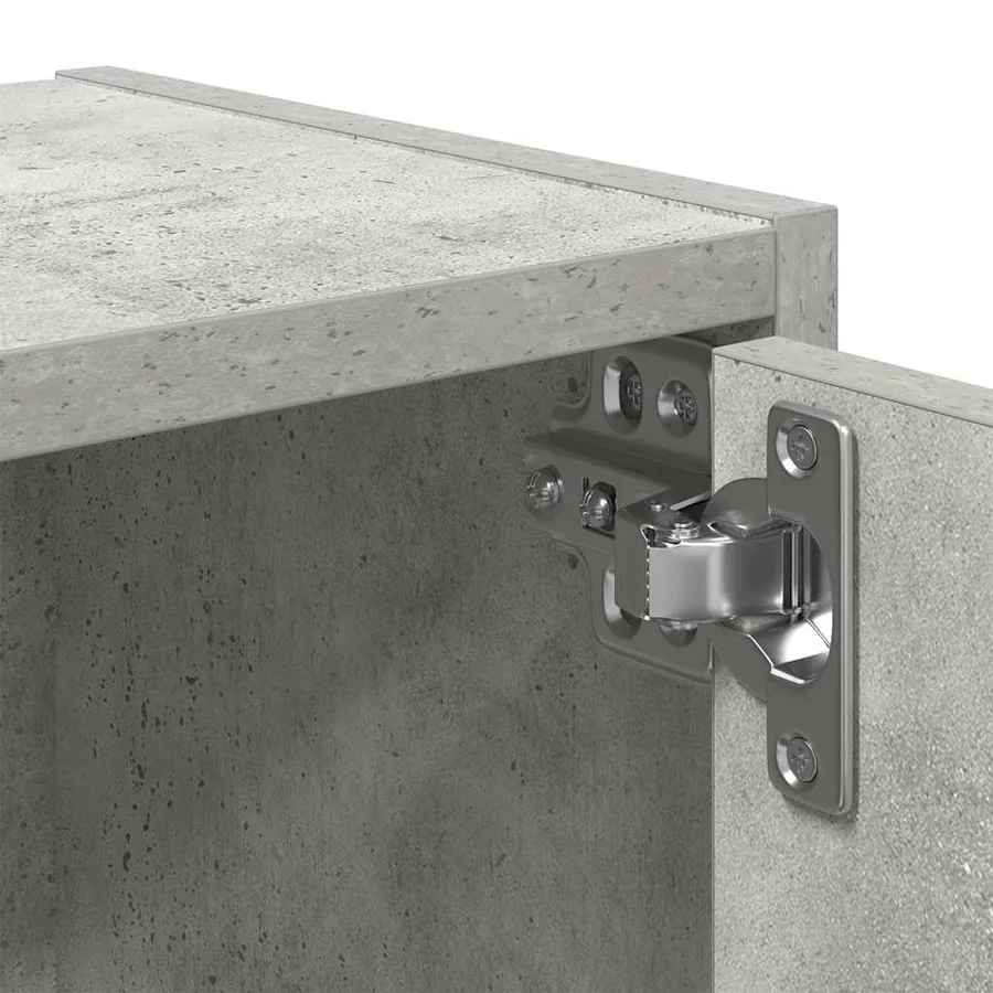Bibliothèque gris béton 40x24x77 cm bois d'ingénierie - 9