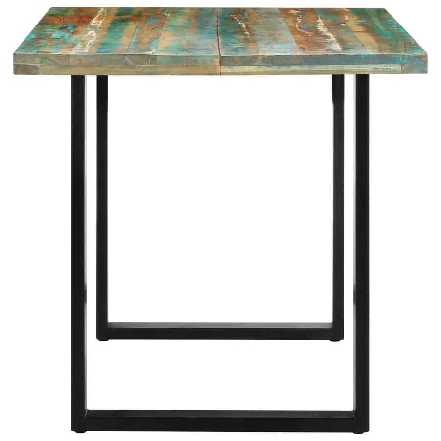 Table de salle à manger 160x80x75cm Bois de récupération massif - 3