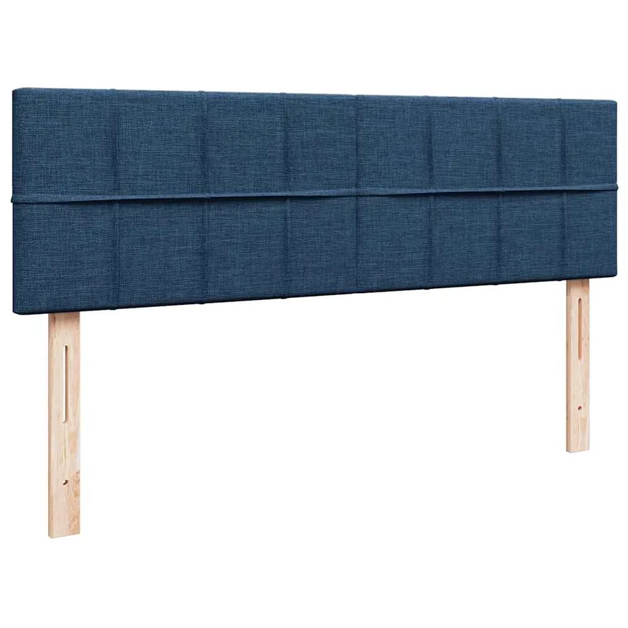 Cadre de lit ottoman avec matelas bleu 140x200 cm tissu - 10
