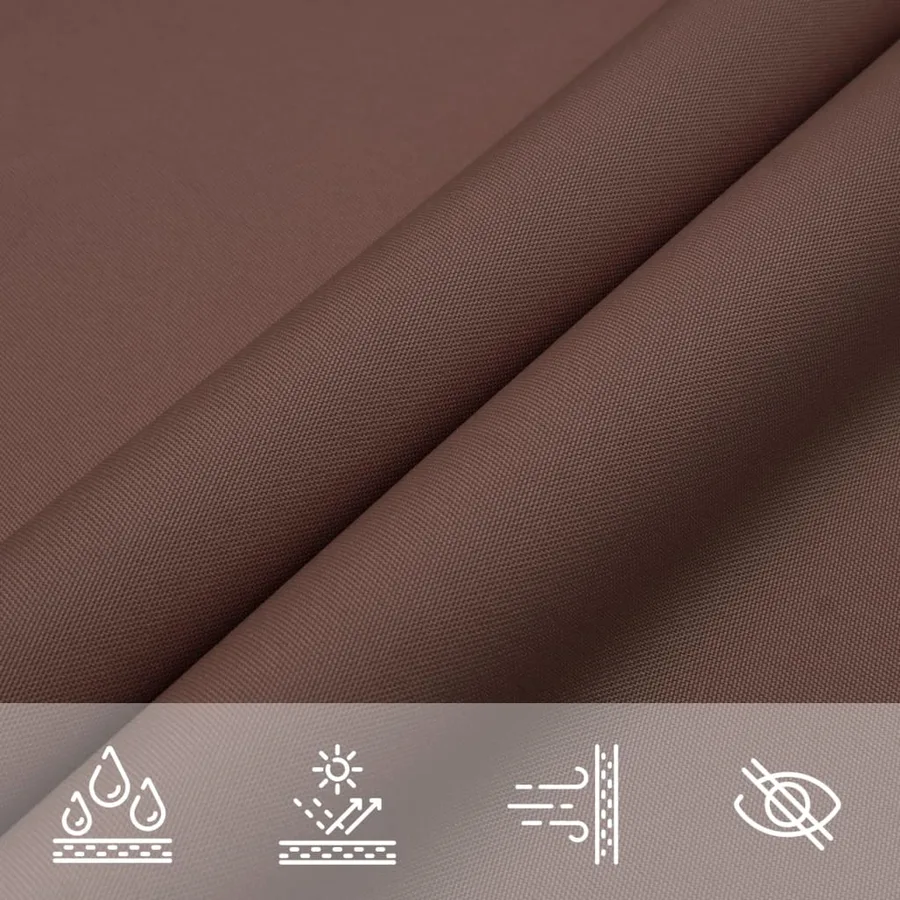 Voile de parasol tissu oxford rectangulaire 4x7 m marron - 7