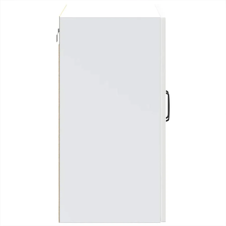 Armoire murale de cuisine avec porte vitrée "Kalmar" Bois d'ingénierie blanc brillant - 7