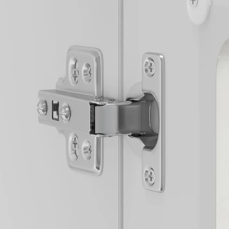 Armoire murale de cuisine avec porte vitrée "Kalmar" Bois d'ingénierie blanc brillant - 9