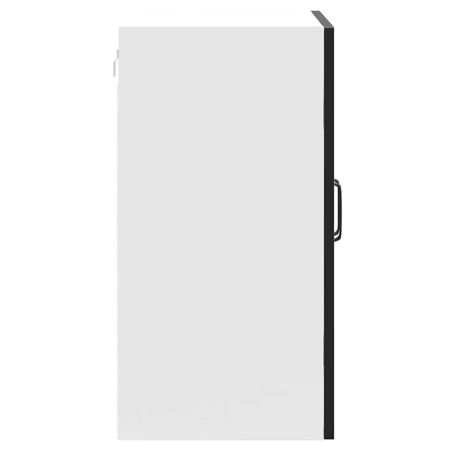 Armoire murale de cuisine avec porte en verre Kalmar noir - 8