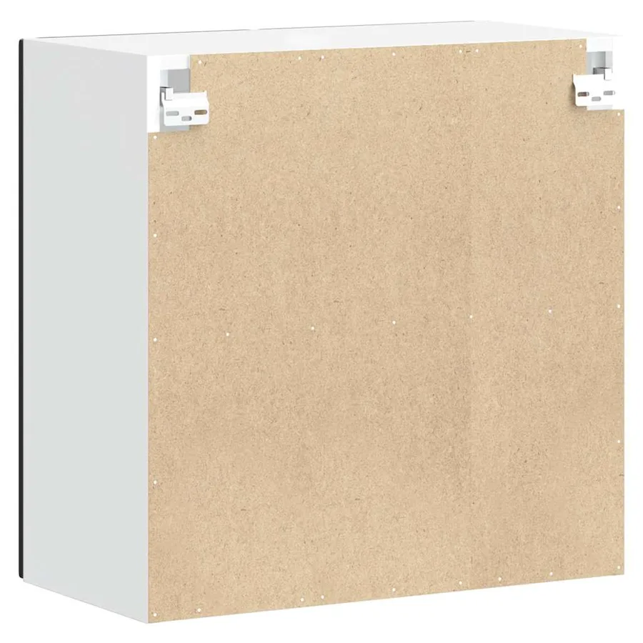 Armoire murale de cuisine avec porte en verre Kalmar noir - 9