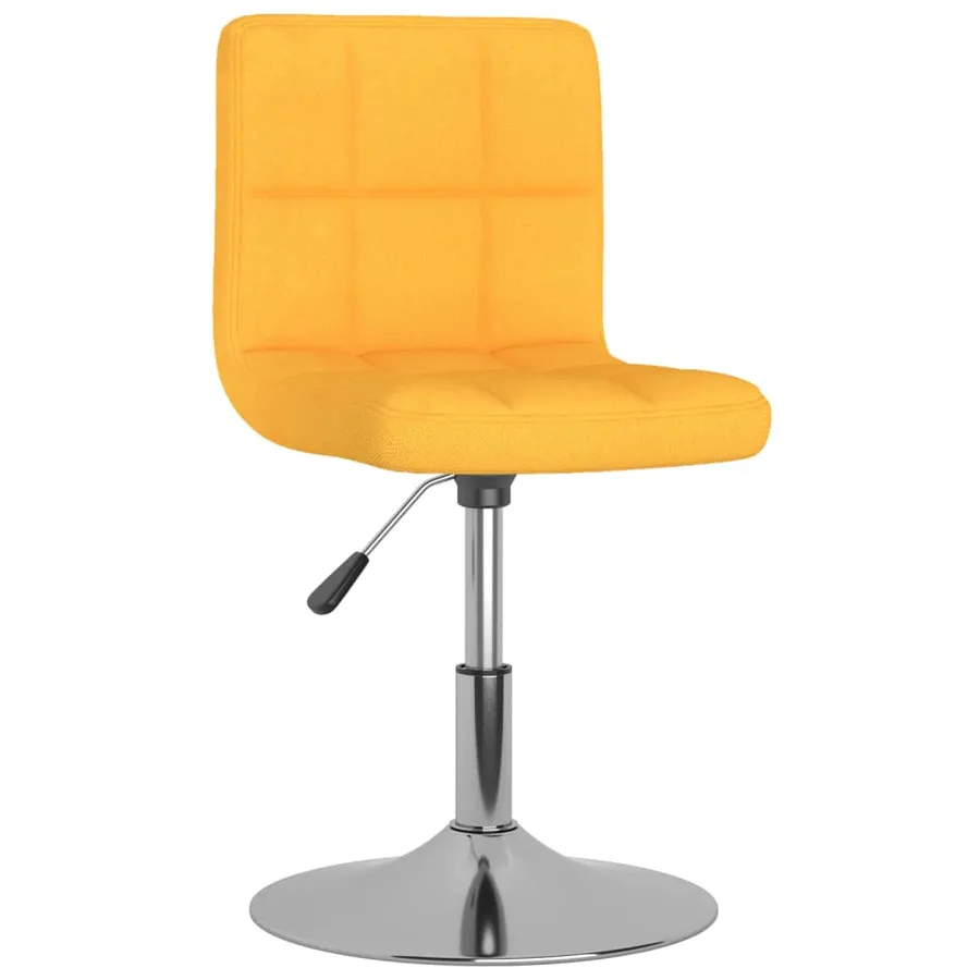 Chaises pivotantes à manger lot de 6 jaune tissu - 2
