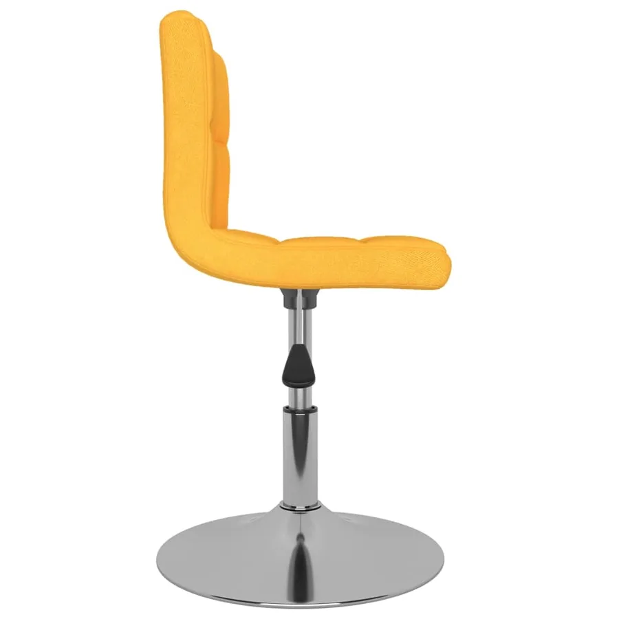 Chaises pivotantes à manger lot de 6 jaune tissu - 3