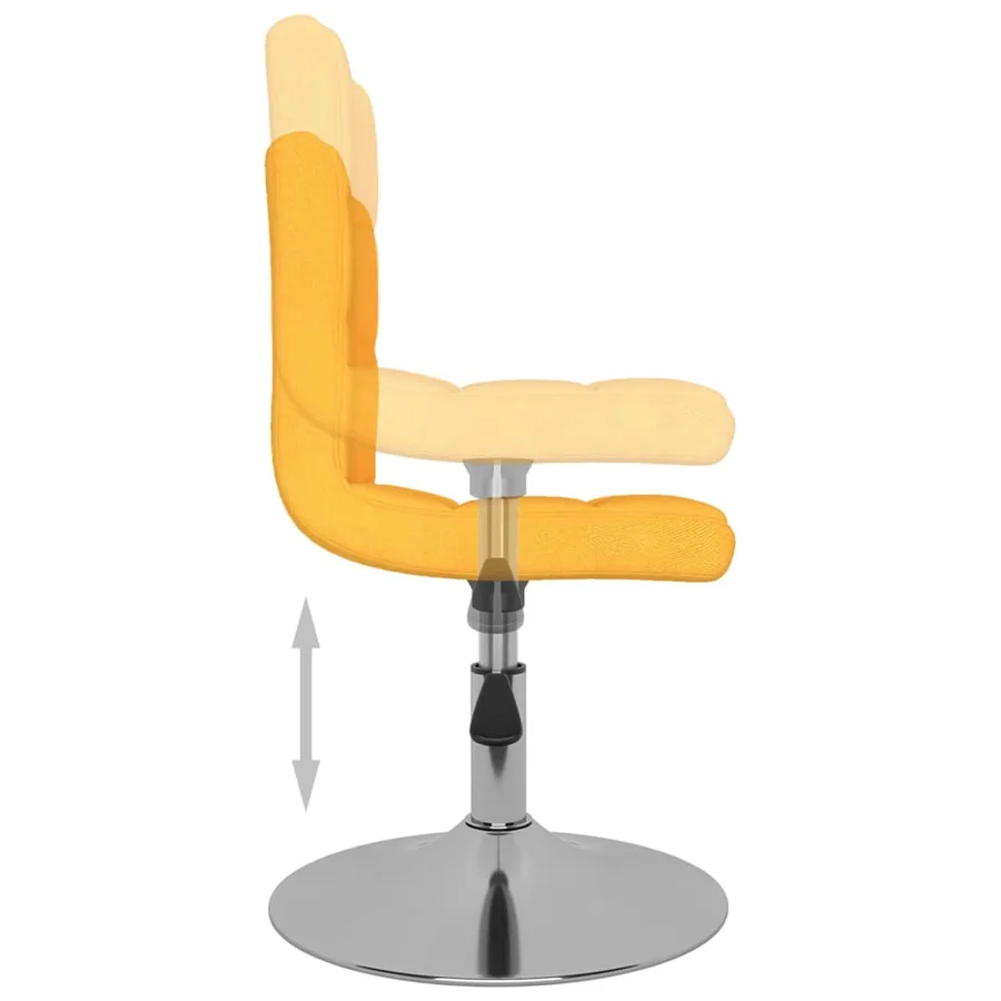 Chaises pivotantes à manger lot de 6 jaune tissu - 4