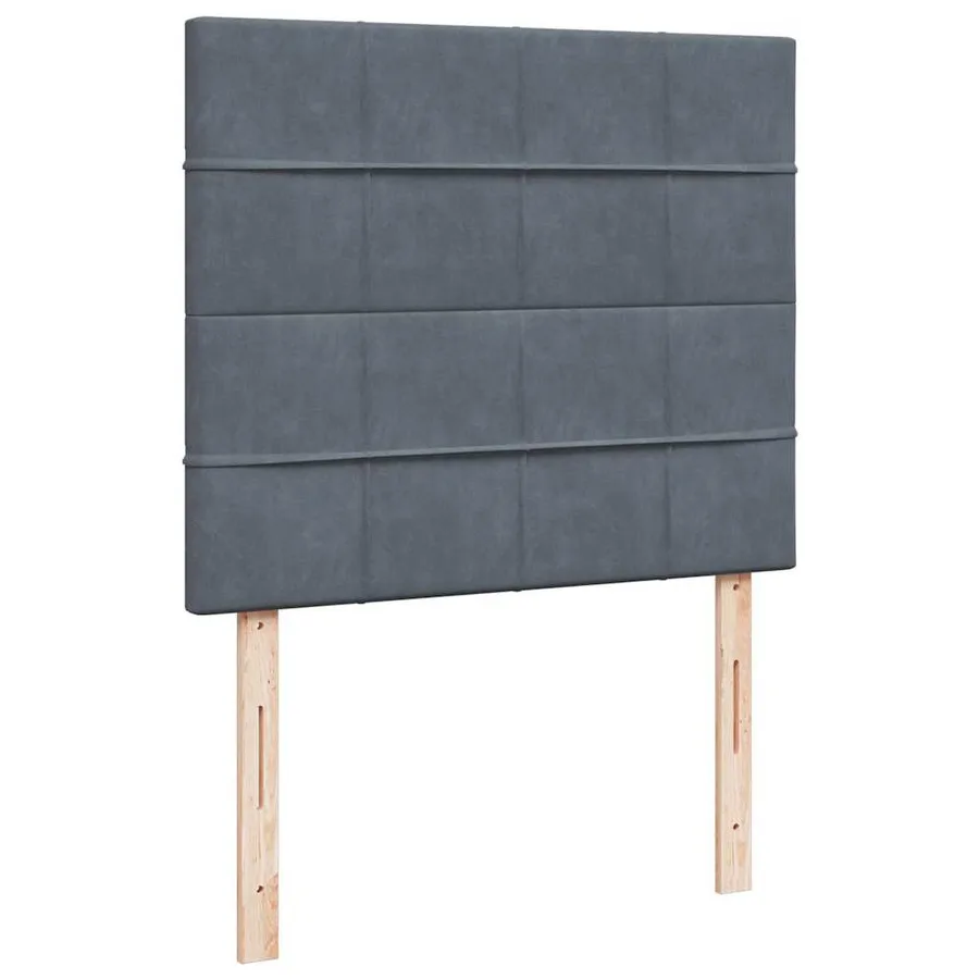 Cadre de lit ottoman et matelas gris foncé 120x200 cm velours - 13