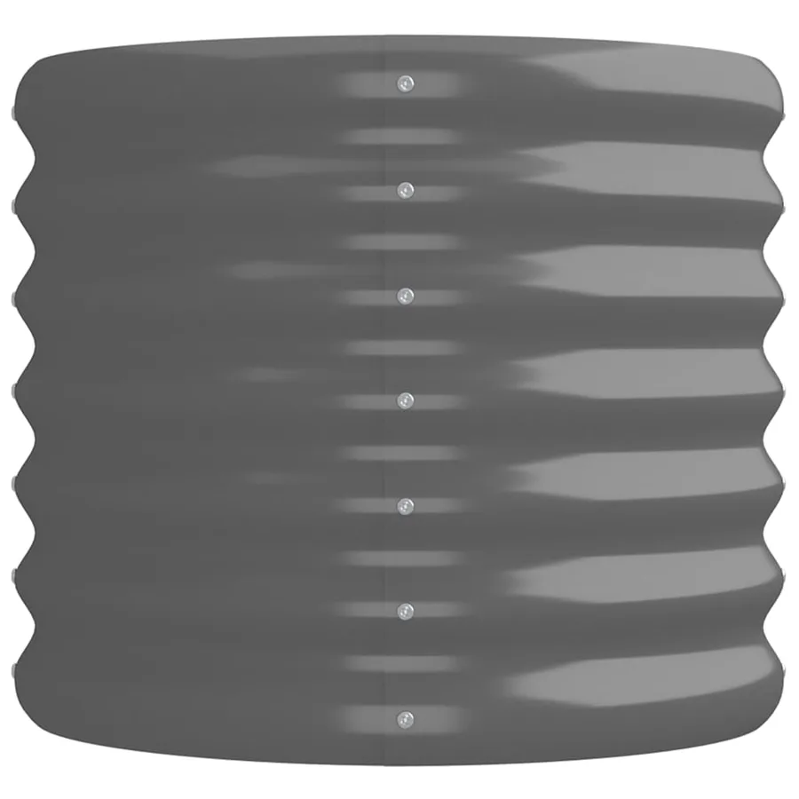 Lit surélevé de jardin Acier galvanisé 224x40x36 cm gris - 4