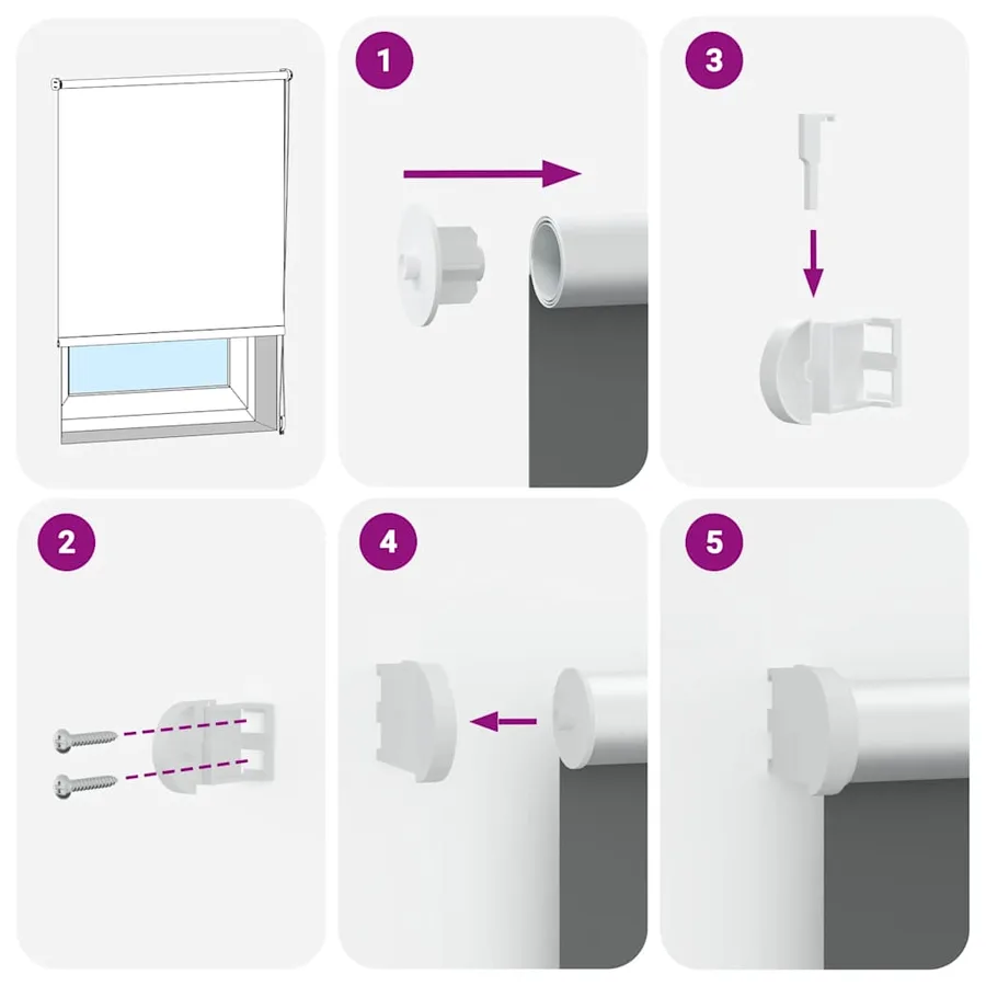 Store enrouleur occultant café 165x175cm largeur du tissu - 6