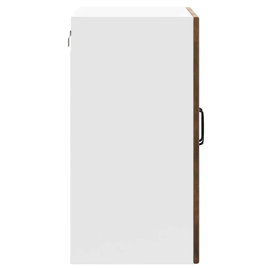 Armoire murale de cuisine avec porte vitrée "Lucca" Chêne fumé Bois d'ingénierie - 8