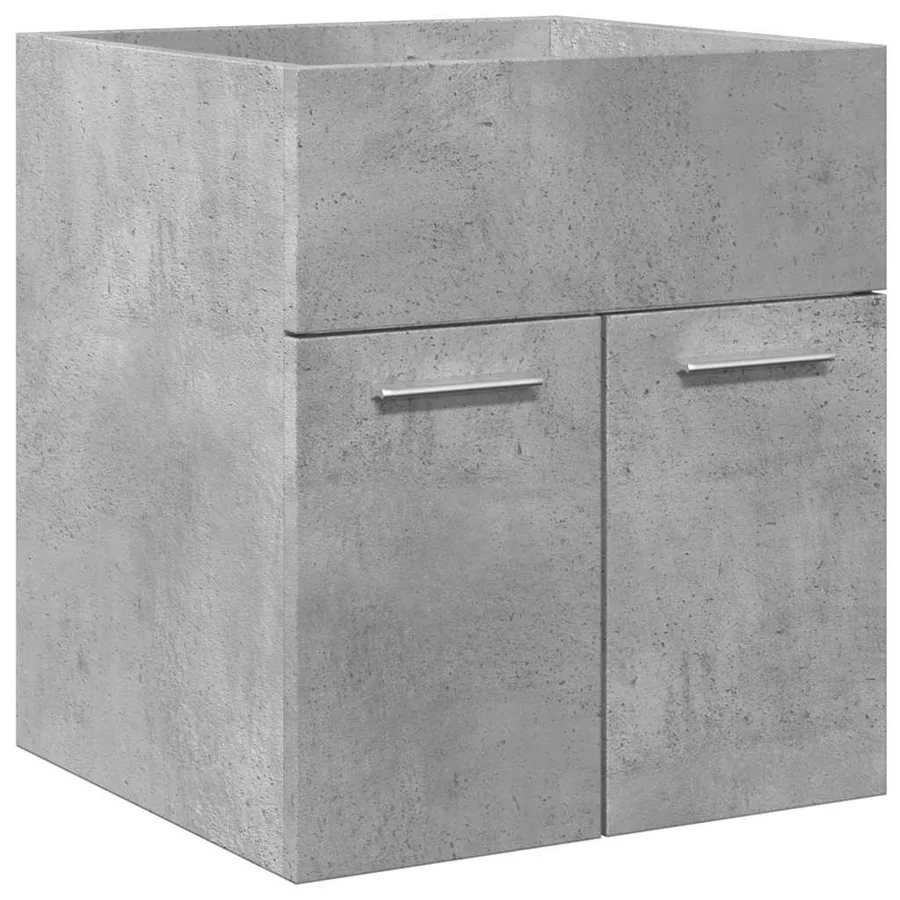 Ensemble de meubles de salle de bain 2 pcs gris béton - 6
