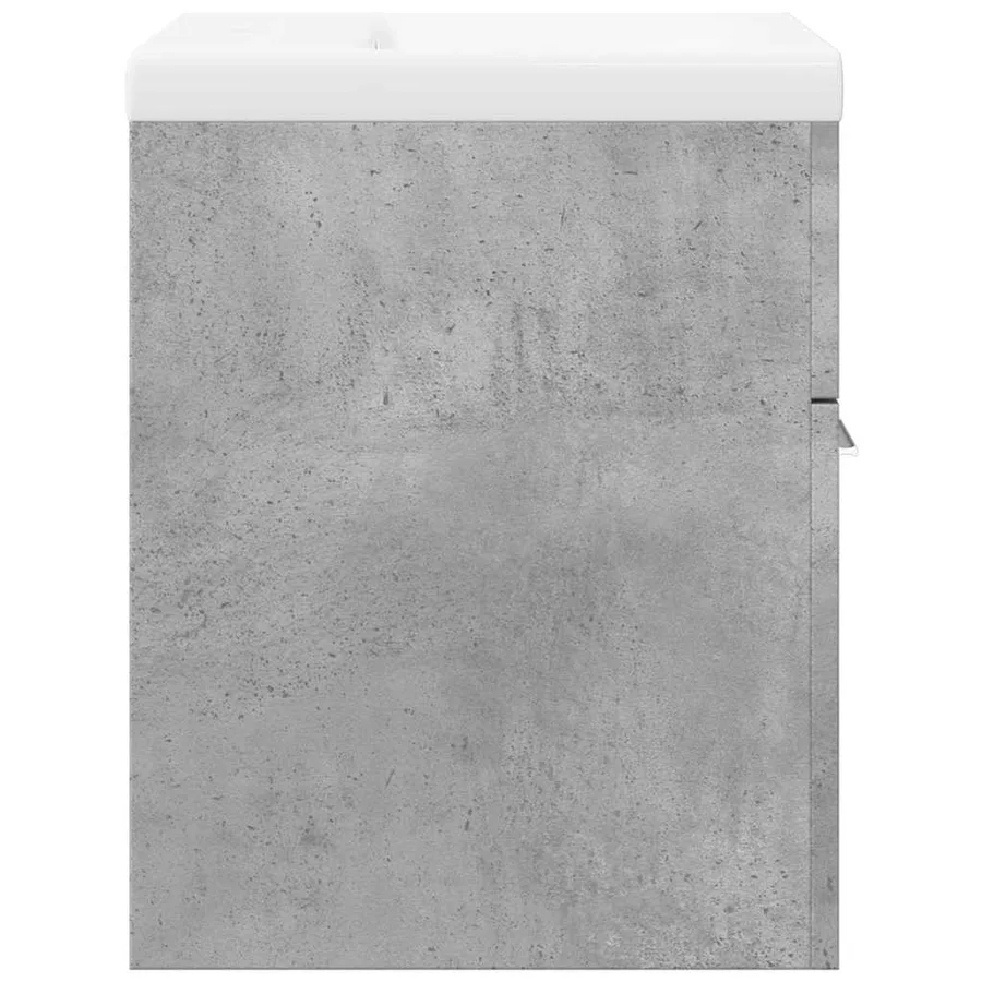 Ensemble de meubles de salle de bain 2 pcs gris béton - 7