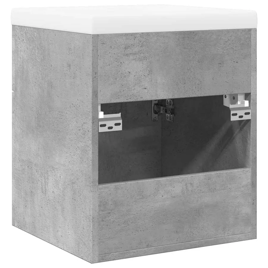 Ensemble de meubles de salle de bain 2 pcs gris béton - 8