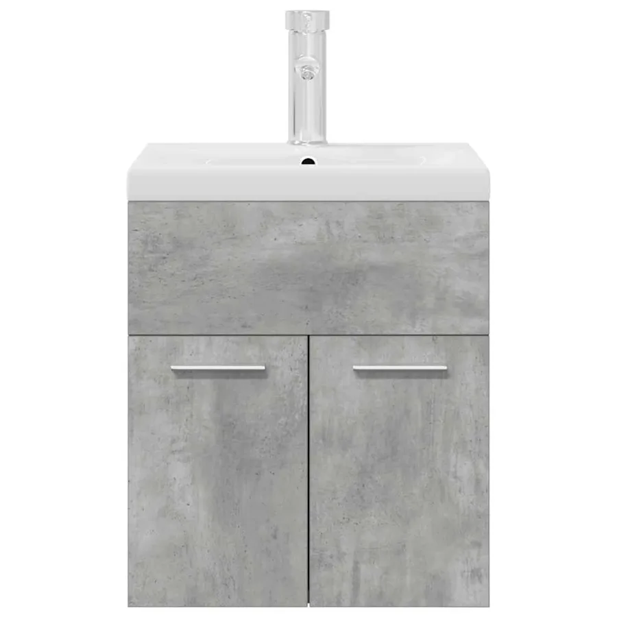 Armoire lavabo de salle de bain avec bassin intégré et robinet - 4