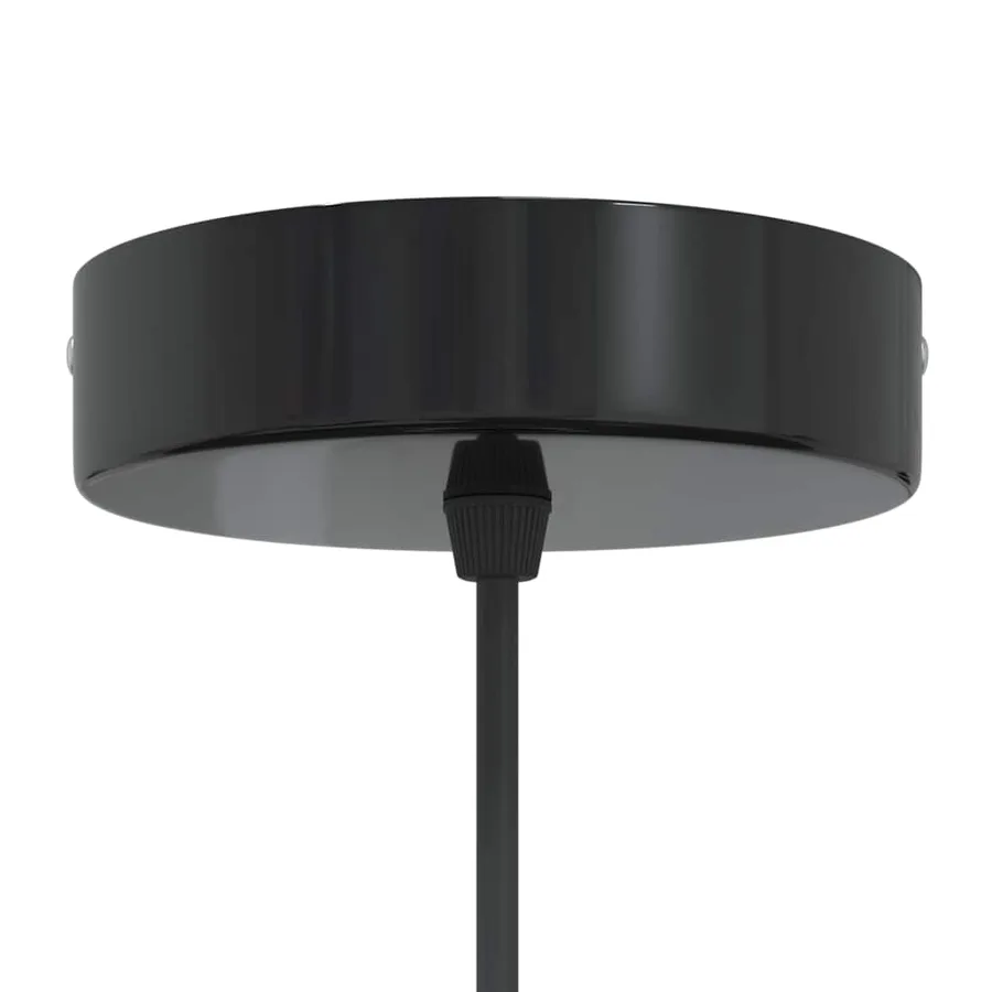 Lampe suspendue réglable hauteur E27 noir brillant Ø22 cm métal - 7