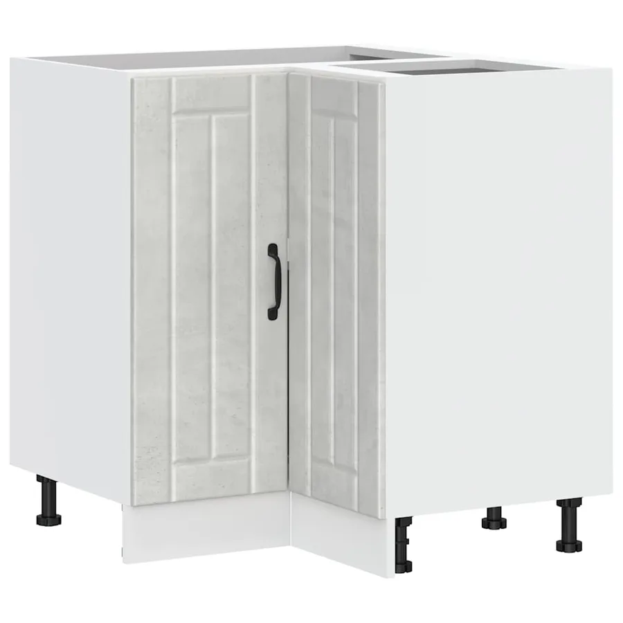 Armoire d'angle de cuisine Lucca gris béton bois d'ingénierie - 2