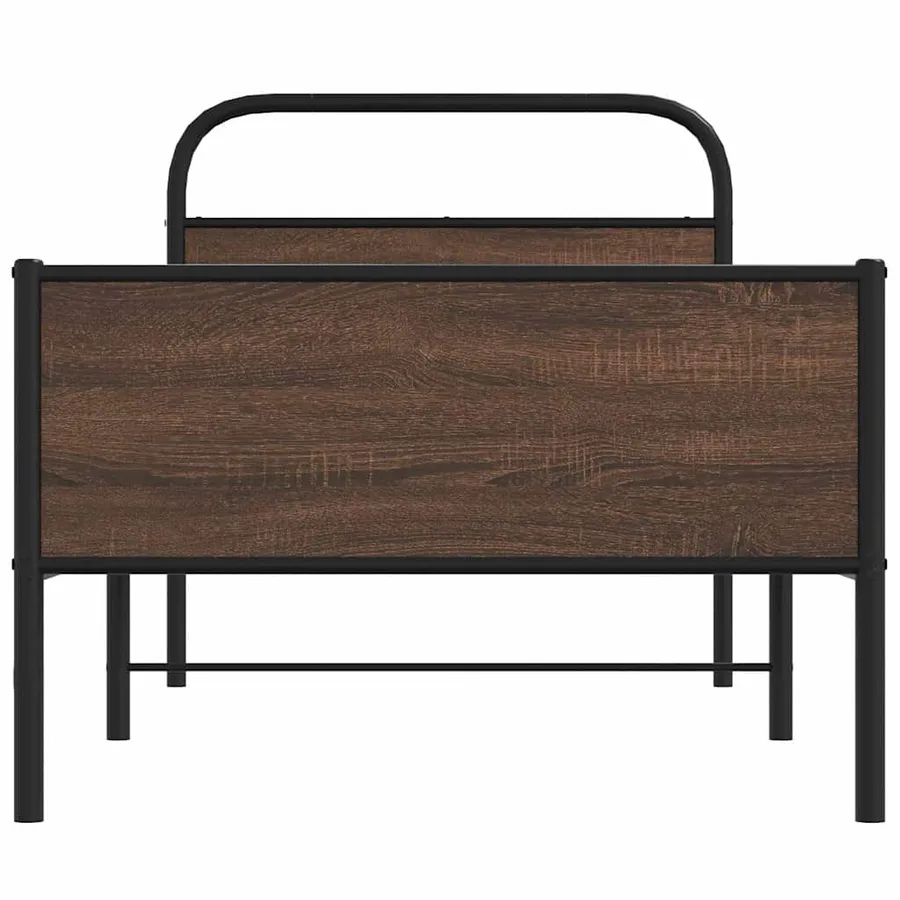 Cadre de lit sans matelas 107x203 cm chêne marron - 5