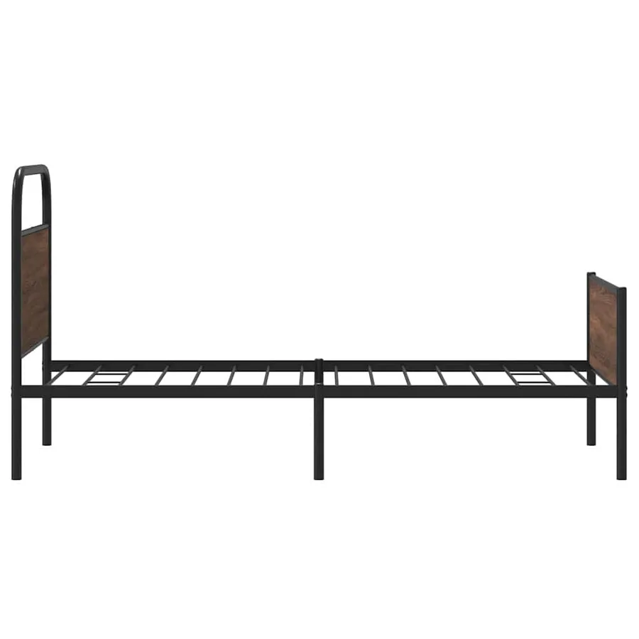 Cadre de lit sans matelas 100x190 cm chêne marron - 6