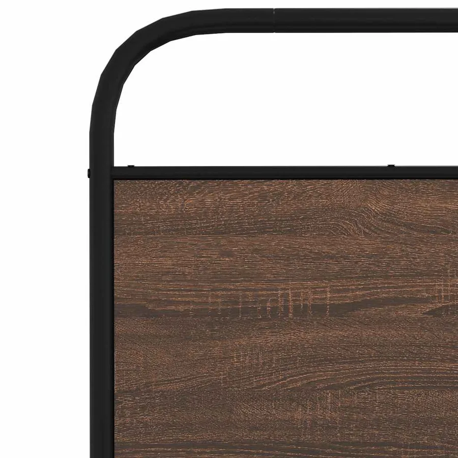 Cadre de lit sans matelas 100x190 cm chêne marron - 8