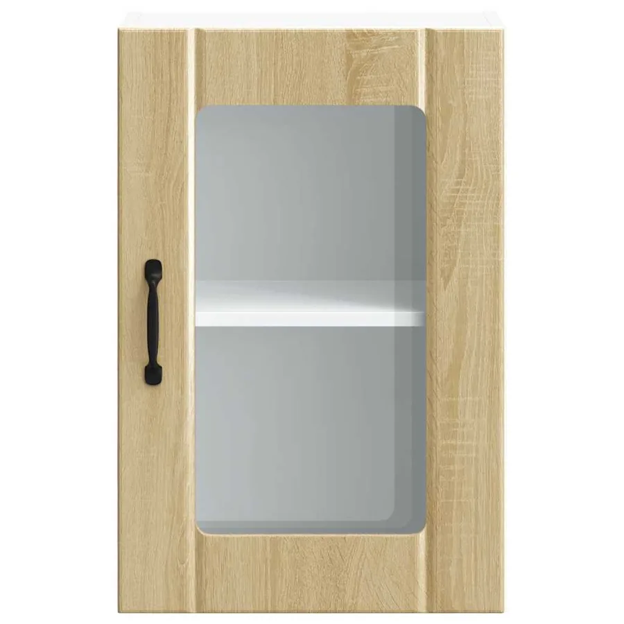 Armoire murale de cuisine et porte en verre Lucca chêne sonoma - 6
