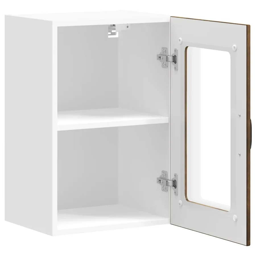 Armoire murale de cuisine avec porte en verre Lucca chêne fumé - 7