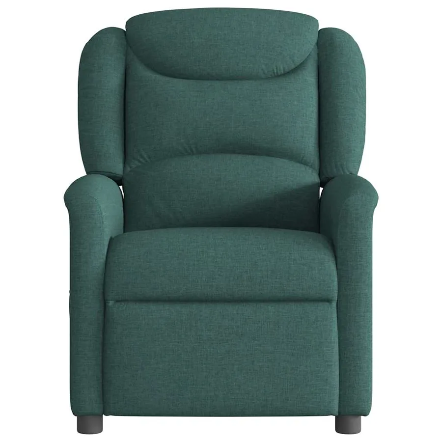 Fauteuil de massage inclinable Vert foncé Tissu - 3