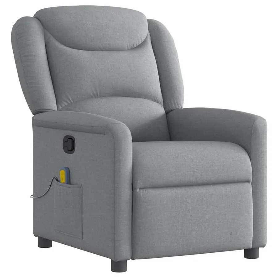 Fauteuil de massage inclinable Gris clair Tissu - 2