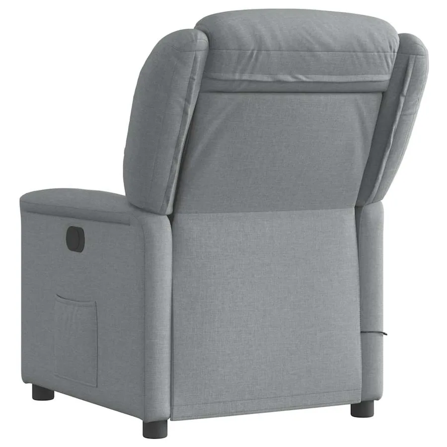 Fauteuil de massage inclinable Gris clair Tissu - 5