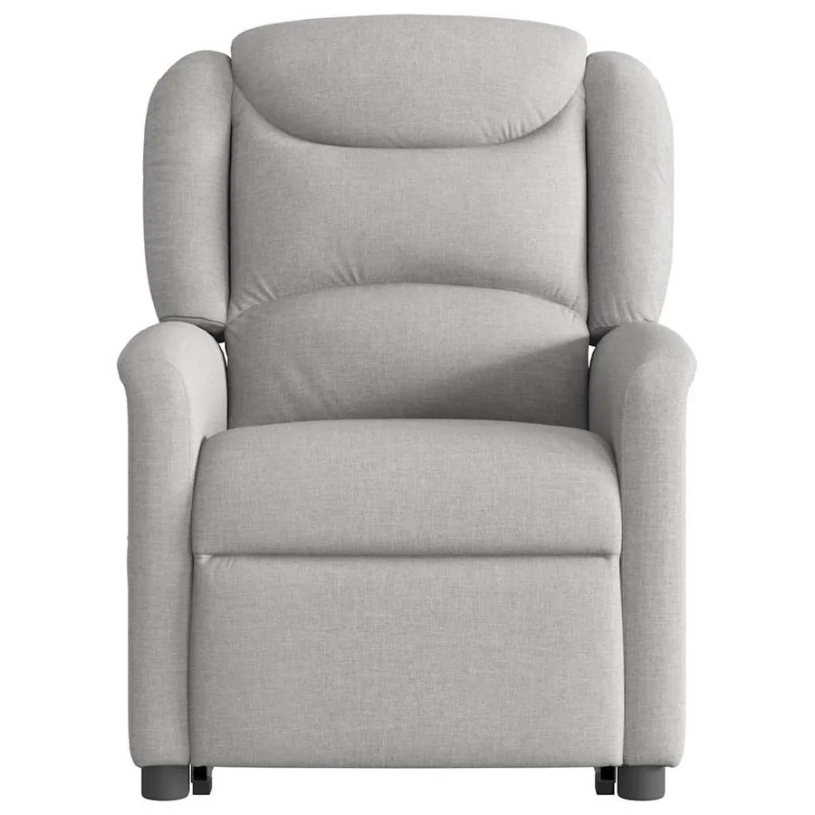 Fauteuil inclinable de massage électrique gris nuage tissu - 5