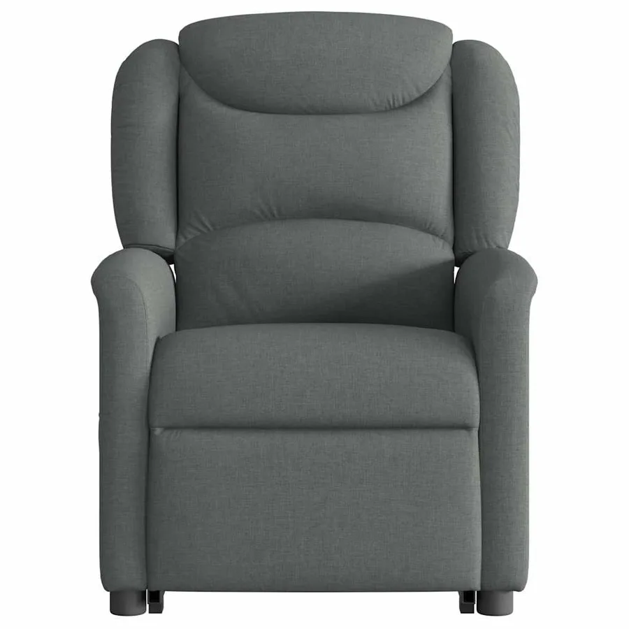 Fauteuil inclinable de massage électrique Gris foncé Tissu - 5