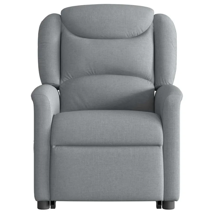 Fauteuil de massage inclinable Gris clair Tissu - 5