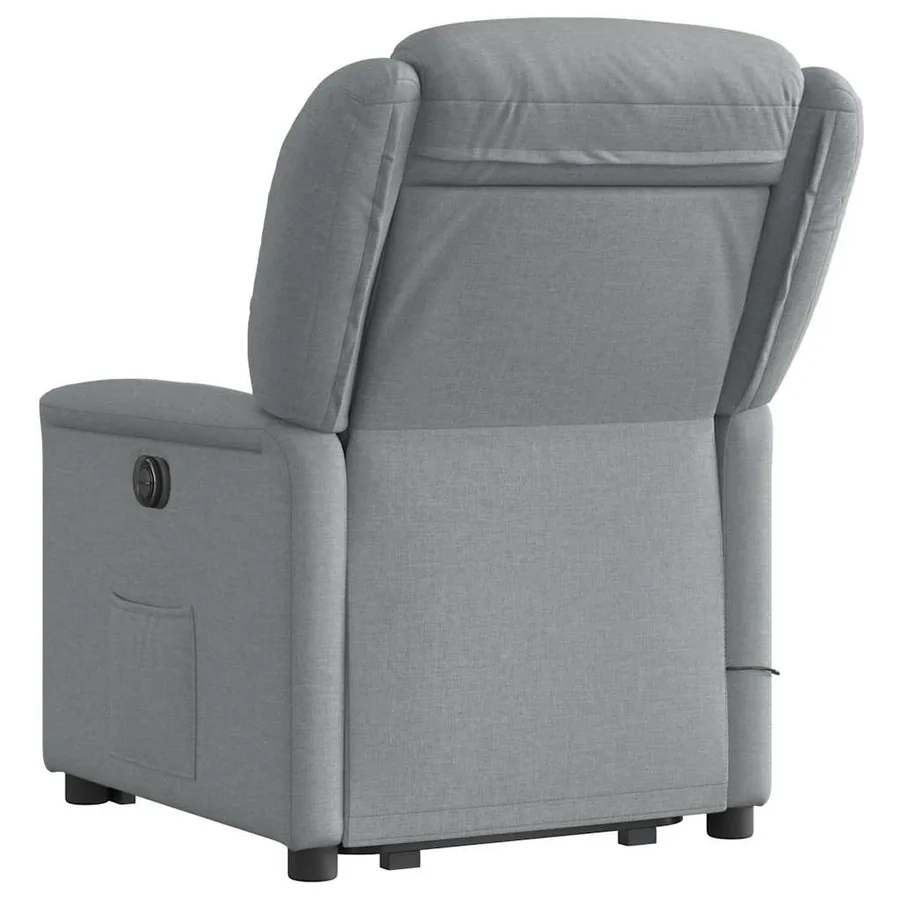 Fauteuil de massage inclinable Gris clair Tissu - 7