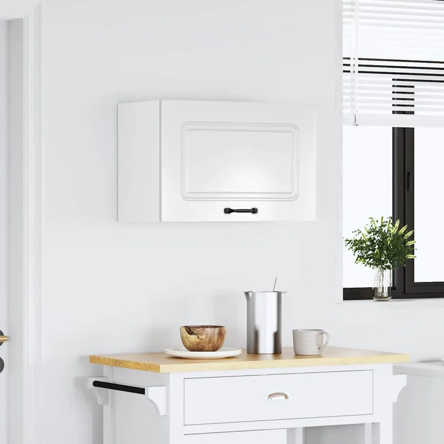 Armoire murale de cuisine Kalmar blanc brillant bois ingénierie - 3