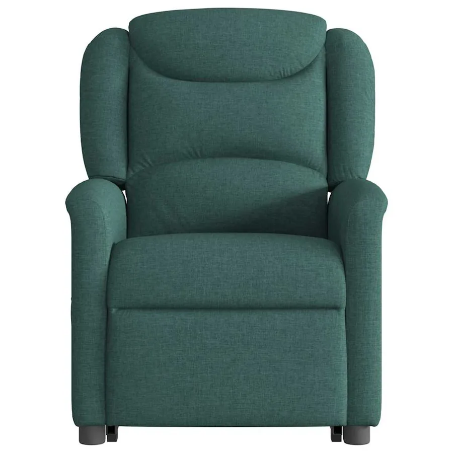 Fauteuil inclinable de massage Vert foncé Tissu - 5