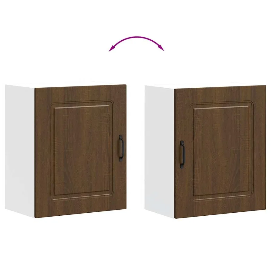 Armoire murale de cuisine Kalmar en chêne brun contrecollé - 9