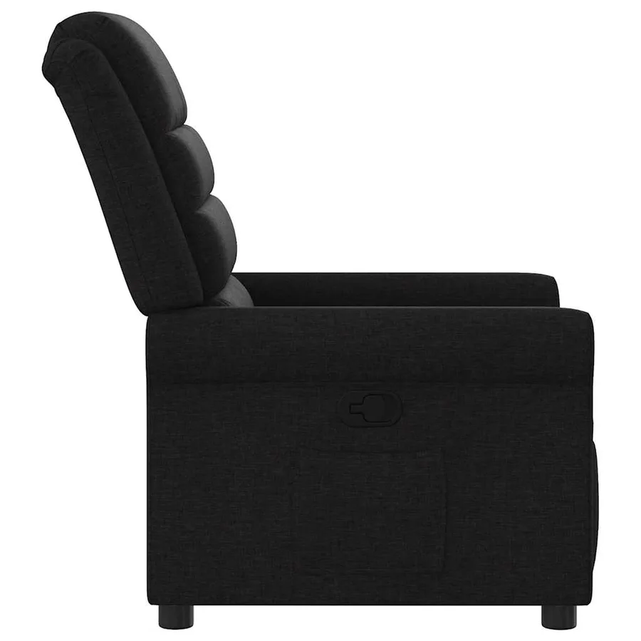 Fauteuil inclinable Noir Tissu - 4