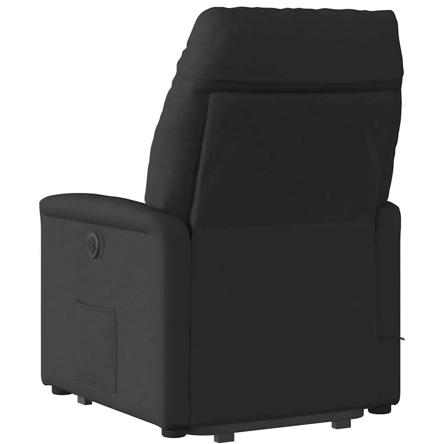 Fauteuil inclinable de massage électrique Noir Tissu - 5