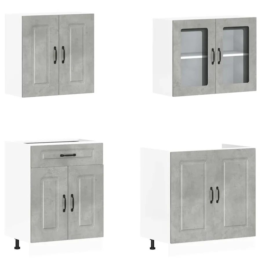 Ensemble d'armoires de cuisine 4 pcs Kalmar bois d'ingénierie - 4