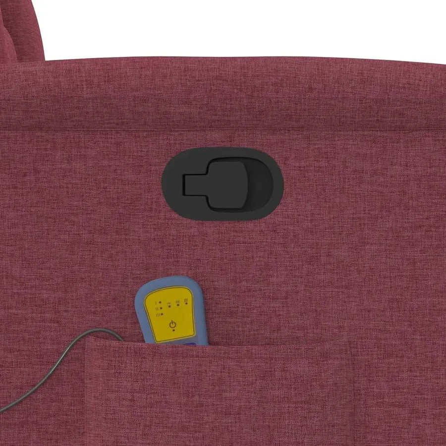 Fauteuil inclinable de massage Rouge bordeaux Tissu - 12