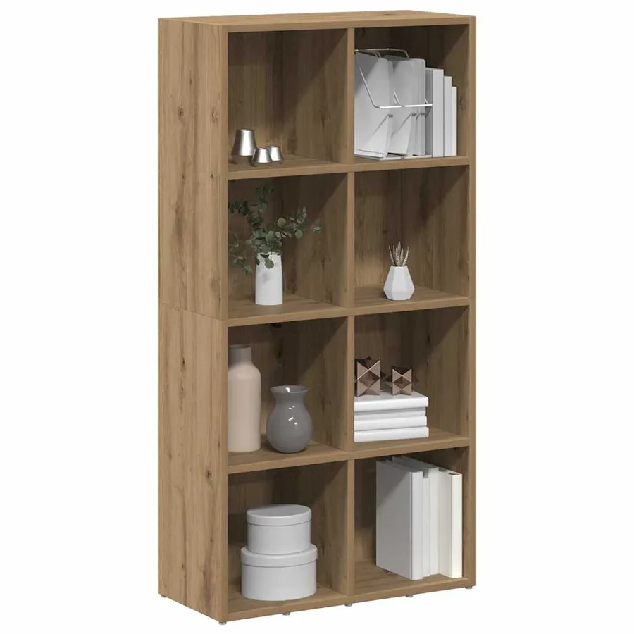 Bibliothèque chêne artisanal 66x30x130 cm bois d'ingénierie - 4