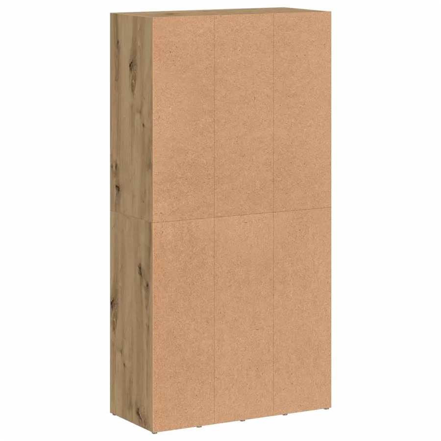 Bibliothèque chêne artisanal 66x30x130 cm bois d'ingénierie - 7