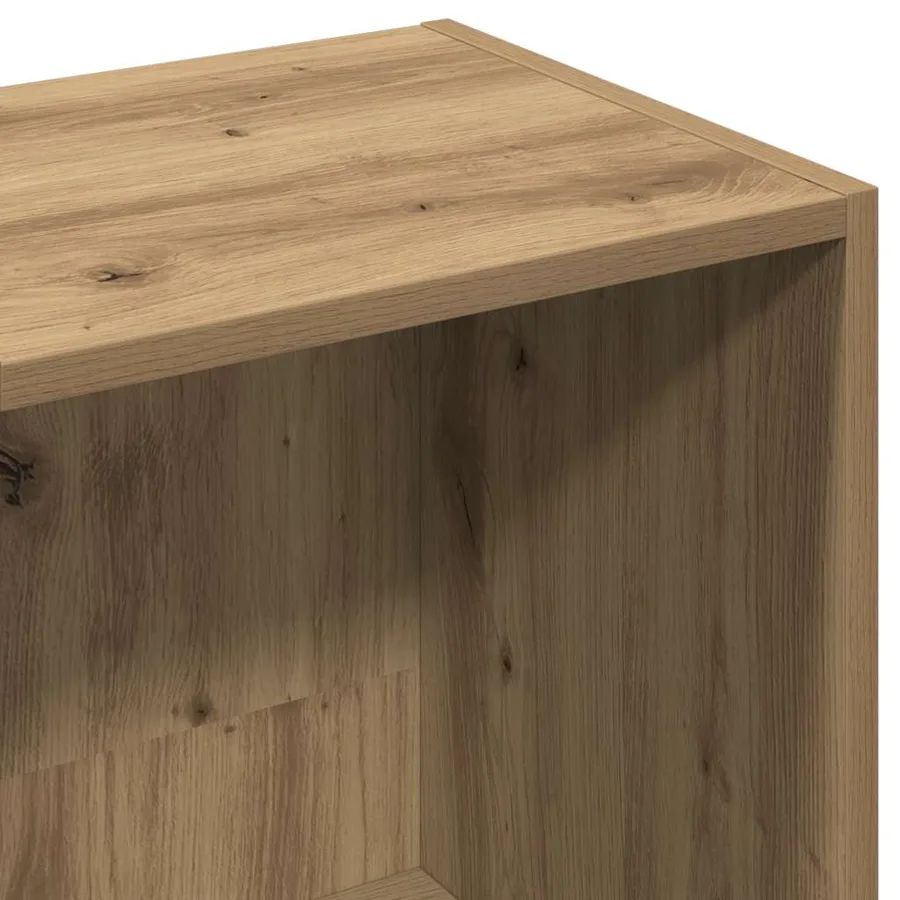 Bibliothèque chêne artisanal 66x30x130 cm bois d'ingénierie - 9